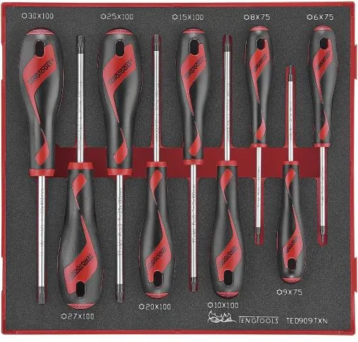 Teng Tools Torx-ruuvimeisselisarja TED906TXN, 9 osaa